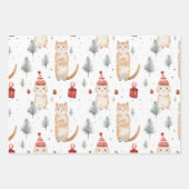 Feuille De Papier Cadeau Noël du chat (Devant 2)