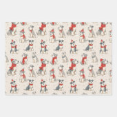 Feuille De Papier Cadeau Noël du chien mignon (Devant 2)