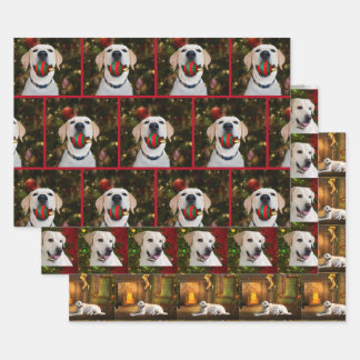 Feuille De Papier Cadeau Noël du Laboratoire Jaune