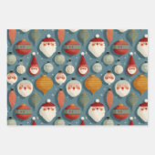 Feuille De Papier Cadeau Noël du milieu du siècle (Devant)