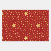 Feuille De Papier Cadeau Noël du Père Noël Rouge (Devant 3)