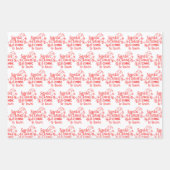 Feuille De Papier Cadeau Noël du Père Noël Rouge (Devant)