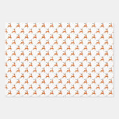 Feuille De Papier Cadeau Noël du Père Noël rouge et rose (Devant 2)