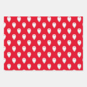 Feuille De Papier Cadeau Noël Du Père Noël Rouge Rose Et Violet (Devant 2)