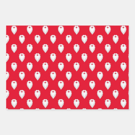 Feuille De Papier Cadeau Noël Du Père Noël Rouge Rose Et Violet (Devant 2)