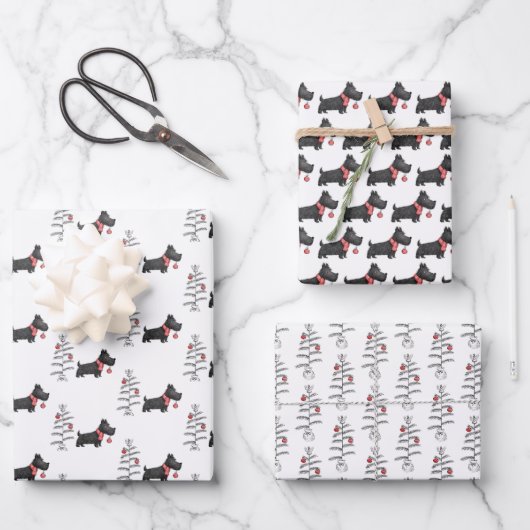 Feuille De Papier Cadeau Noël écossais (Recto)