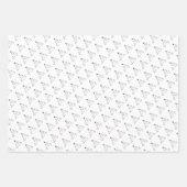 Feuille De Papier Cadeau Noël élégant noir et blanc (Devant 3)