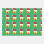 Feuille De Papier Cadeau Noël Emoji (Devant 3)