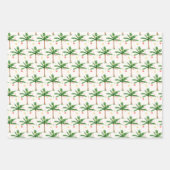 Feuille De Papier Cadeau Noël en juillet Palm Tree, Summer Père Noël & Line (Devant)