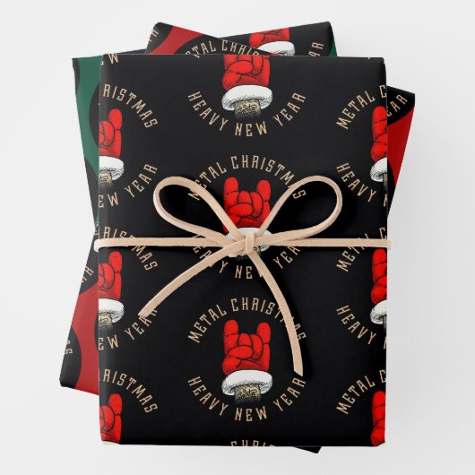 Feuille De Papier Cadeau Noël en métal lourd (En situation)