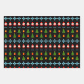 Feuille De Papier Cadeau Noël en pixel art (Devant 2)