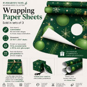 Feuille De Papier Cadeau Noël Evergreen