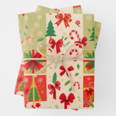 Feuille De Papier Cadeau Noël festif (En situation)