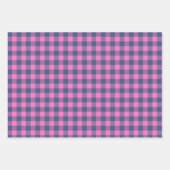 Feuille De Papier Cadeau Noël Fête Buffalo Plaine Bleu rose Motif (Devant)