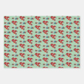 Feuille De Papier Cadeau Noël Fête Joie Dragon (Devant 2)