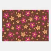 Feuille De Papier Cadeau Noël floral (Devant 3)