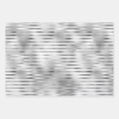 Feuille De Papier Cadeau Noël Glam Snowflake Motif Marine Blue Silver (Devant 3)