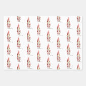 Feuille De Papier Cadeau Noël Gnome Design 1 (Devant 3)