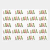 Feuille De Papier Cadeau Noël Gnome Design 1 (Devant)