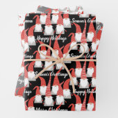 Feuille De Papier Cadeau Noël Gnomes elfes de vacances jote Noël saisonnier (En situation)