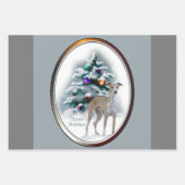 Feuille De Papier Cadeau Noël Greyhound italien (Devant 2)