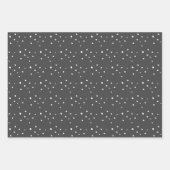 Feuille De Papier Cadeau NOEL gris foncé moderne Joyeux Noël (Devant 3)