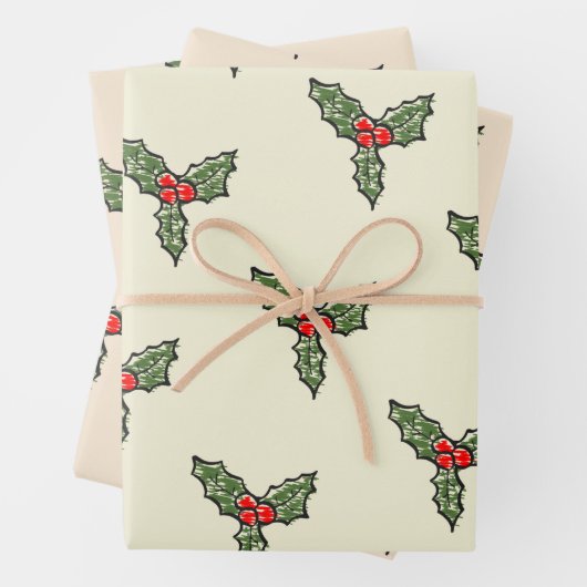 Feuille De Papier Cadeau Noël Guiirlande de Noël douteuse (En situation)