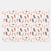 Feuille De Papier Cadeau Noël hivernal mignon (Devant 3)