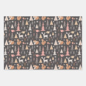 Feuille De Papier Cadeau Noël hivernal mignon (Devant 2)