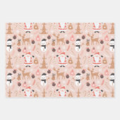 Feuille De Papier Cadeau Noël hivernal mignon (Devant)