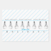 Feuille De Papier Cadeau Noël Holiday Snowman Père Noël Joy Cadeau (Devant)