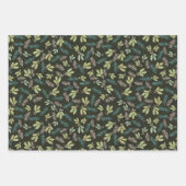 Feuille De Papier Cadeau Noël Holly branché (Devant 2)