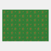 Feuille De Papier Cadeau Noël Holly Red Berries (Devant 3)