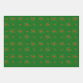 Feuille De Papier Cadeau Noël Holly Red Berries (Devant)