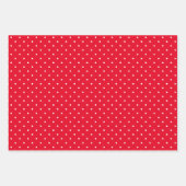 Feuille De Papier Cadeau Noël, Holly, White & Red Dots (Devant 3)