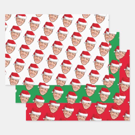 Feuille De Papier Cadeau Noël Joe Biden (Lot)