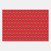 Feuille De Papier Cadeau Noël joli à l'arbre de Noël (Devant 2)