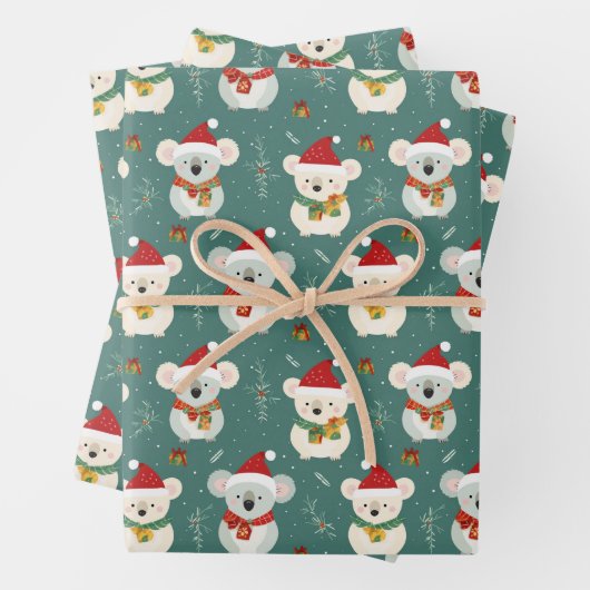 Feuille De Papier Cadeau Noël Koala australien (En situation)