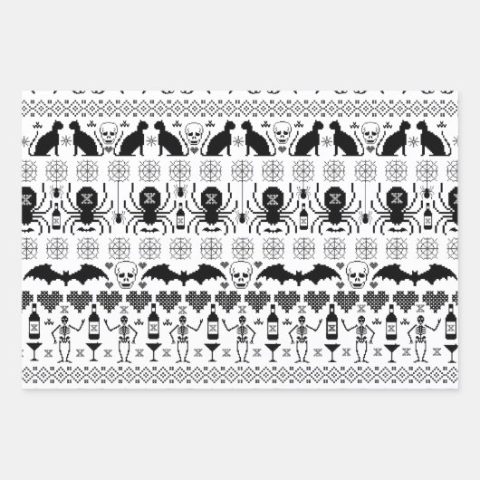 Feuille De Papier Cadeau Noël laid - Halloween Imprimer (Devant 2)