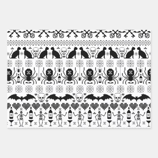 Feuille De Papier Cadeau Noël laid - Halloween Imprimer (Devant)