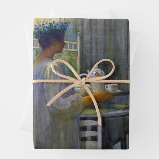 Feuille De Papier Cadeau Noël matin, Fête de Saint Lucy (En situation)