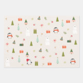 Feuille De Papier Cadeau Noël mignon (Devant 2)