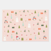 Feuille De Papier Cadeau Noël mignon (Devant)