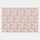 Feuille De Papier Cadeau Noël mignonne Gnome en amour (Devant 2)