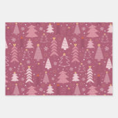 Feuille De Papier Cadeau Noël moderne et flocons de neige Noël (Devant)