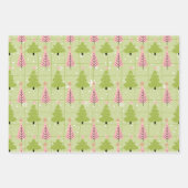 Feuille De Papier Cadeau Noël moderne et flocons de neige Noël (Devant 2)