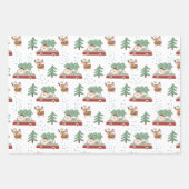 Feuille De Papier Cadeau Noël moderne Santa Claus Forrest (Devant)