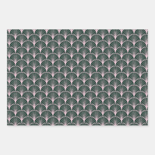 Feuille De Papier Cadeau Noël Motif Art déco (Devant)