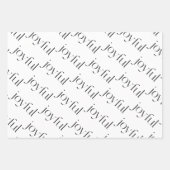 Feuille De Papier Cadeau Noël Motif de vacances style scandinave (Devant)