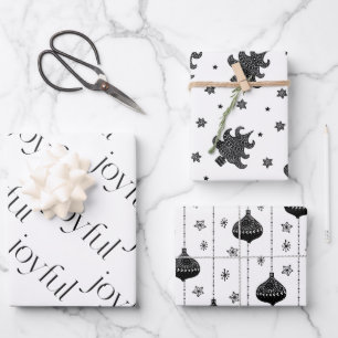 Feuille De Papier Cadeau Noël Motif de vacances style scandinave